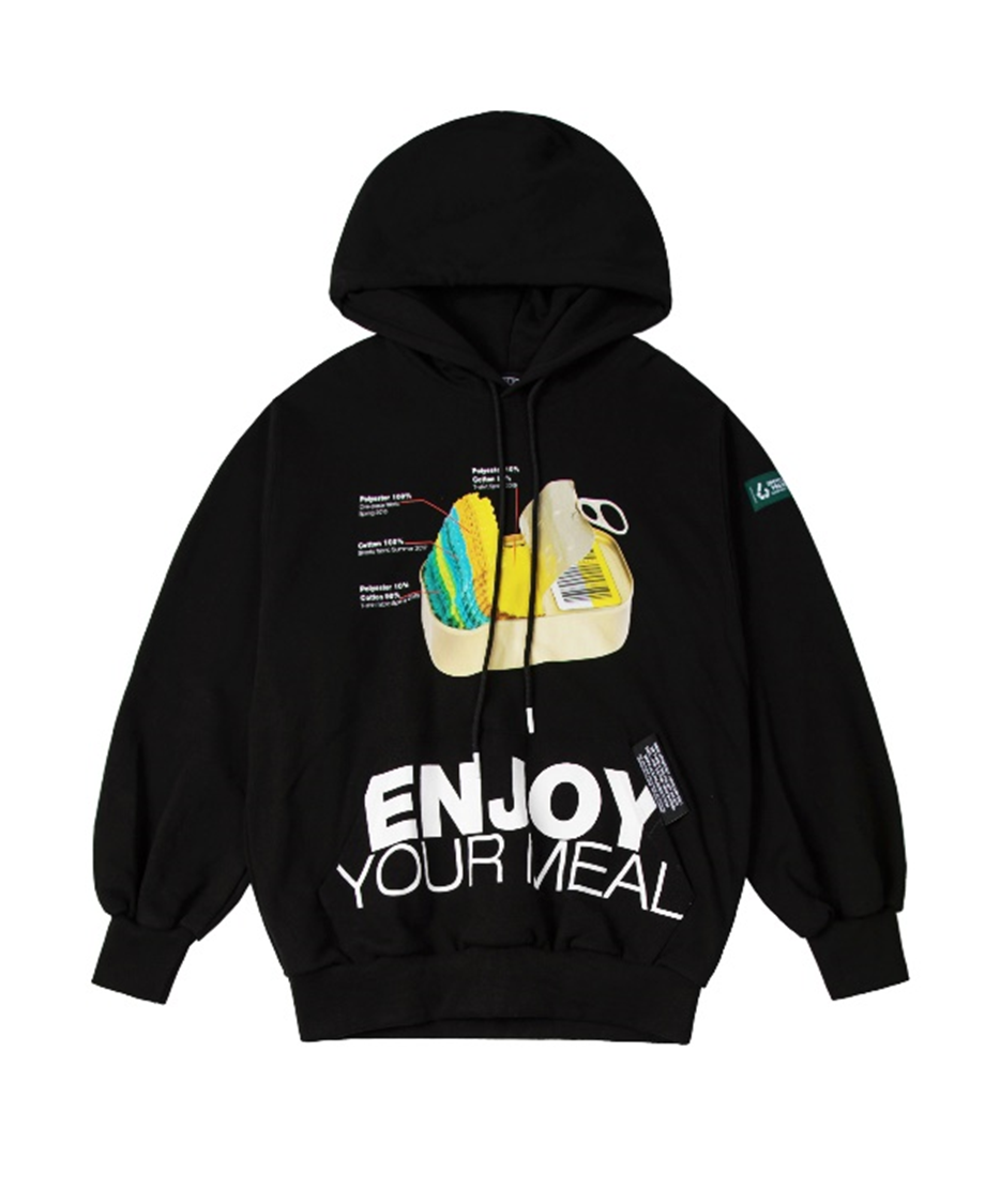 ENJOY YOUR MEAL CAMPAIGN HOODIE  CAN_BLA