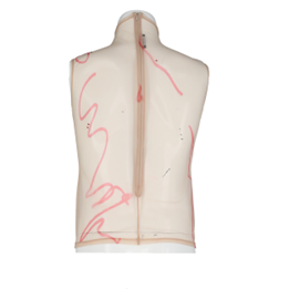 LINE DRAWING EMBELLISHED SLEEVELESS TOP