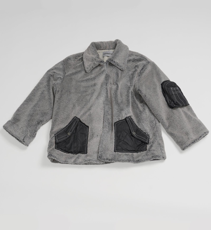 POCKET POINTED FUR JACKET