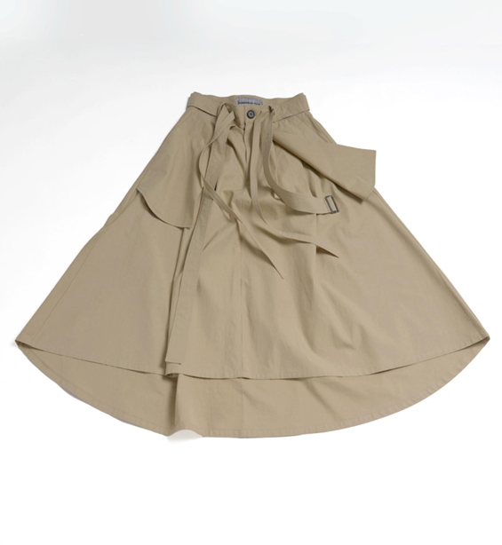 CREAM WIDE SKIRT
