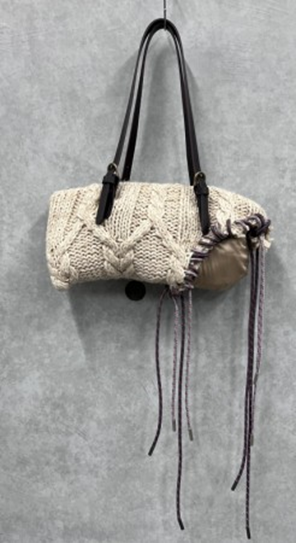 Upcycling Knit Destroyed Baguette Bag