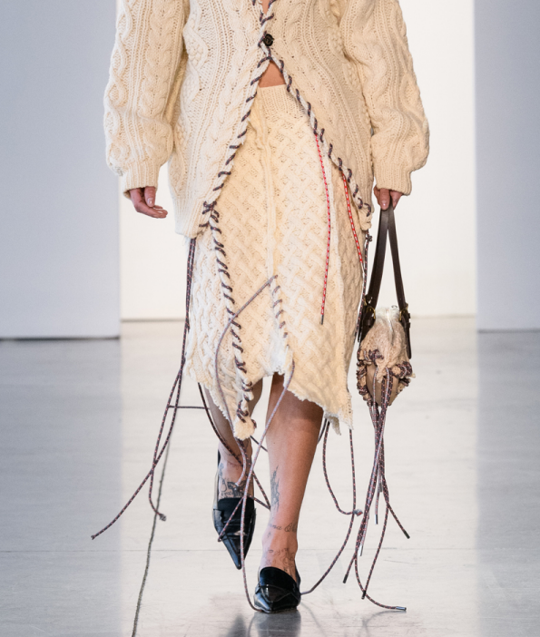 Rope Edge Upcycling Knit Artisan Skirt