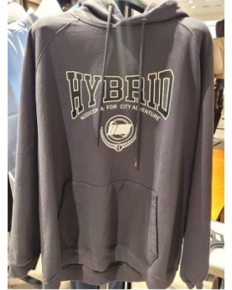 Hybrid raglan hoodie T-shirt