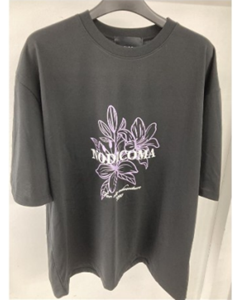 Oversized Flower Half Sleeve T-shirt