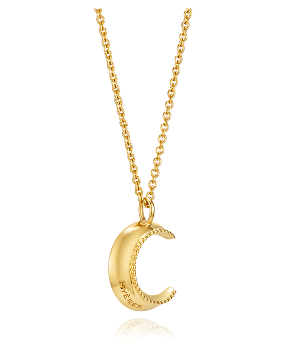 Champagne moon goutte_necklace