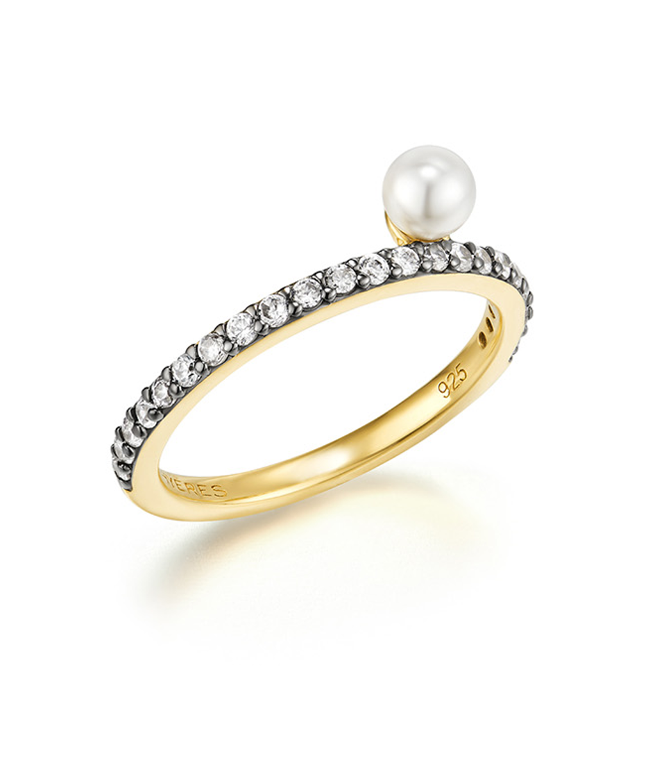 Noaiyu silver antique pearl point ring full