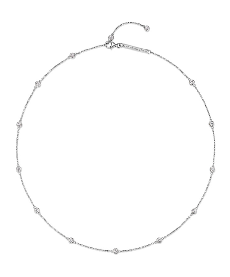 Essence Silver Tennis Station Necklace