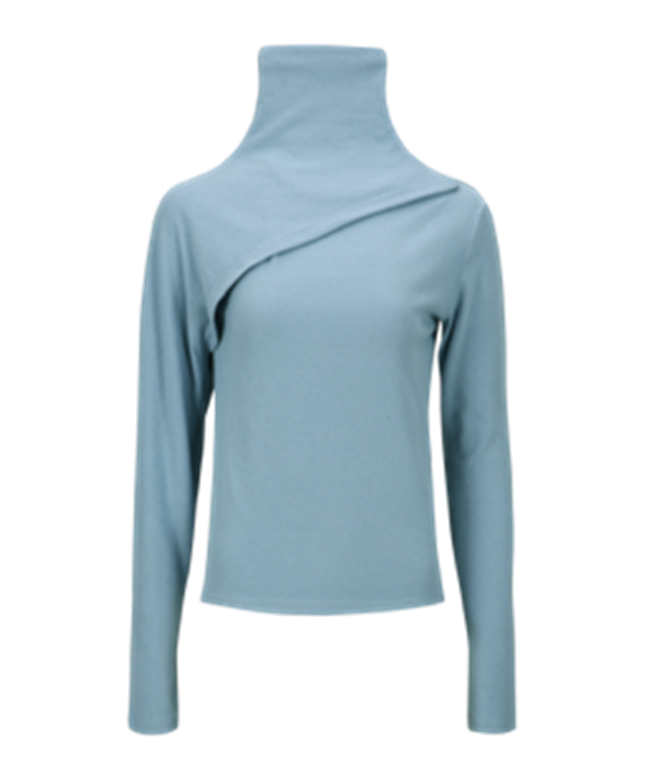 Dual-Fabric Turtleneck T-shirts
