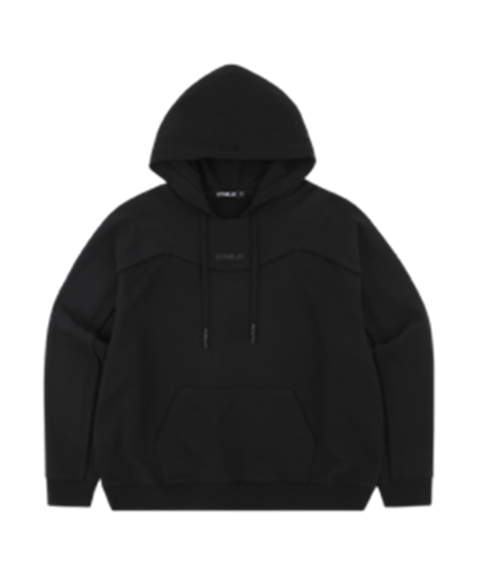 Raw Edge Detail Raglan Hoodie