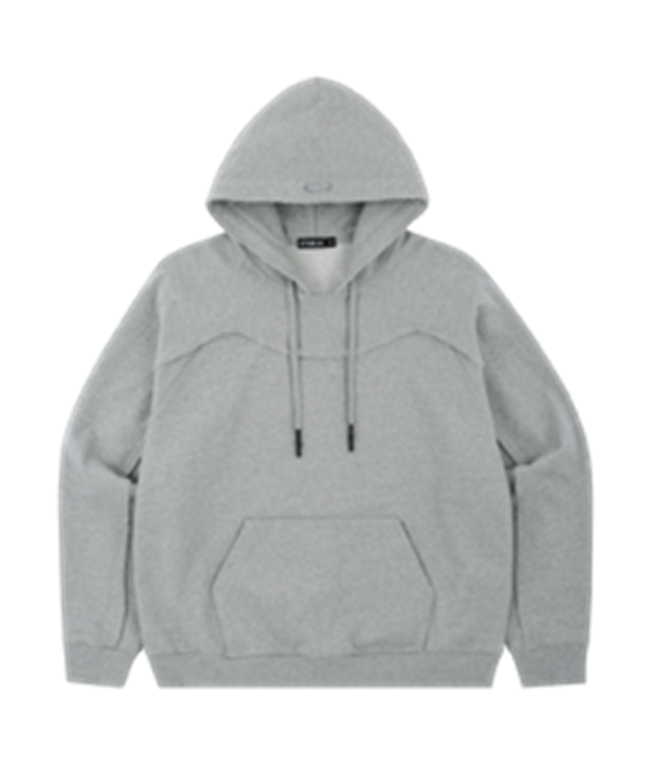 Raw Edge Detail Raglan Hoodie