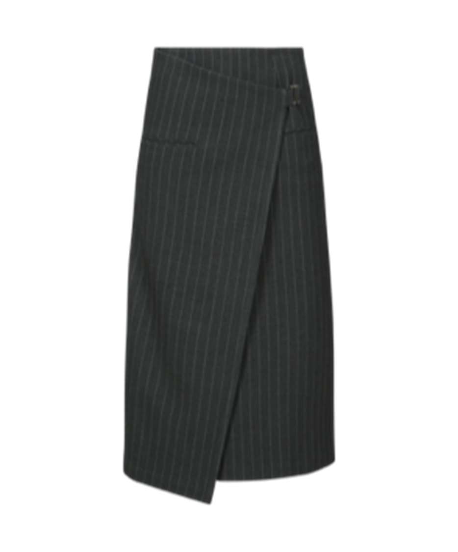 Dual-Wear Buckle Long Skirt