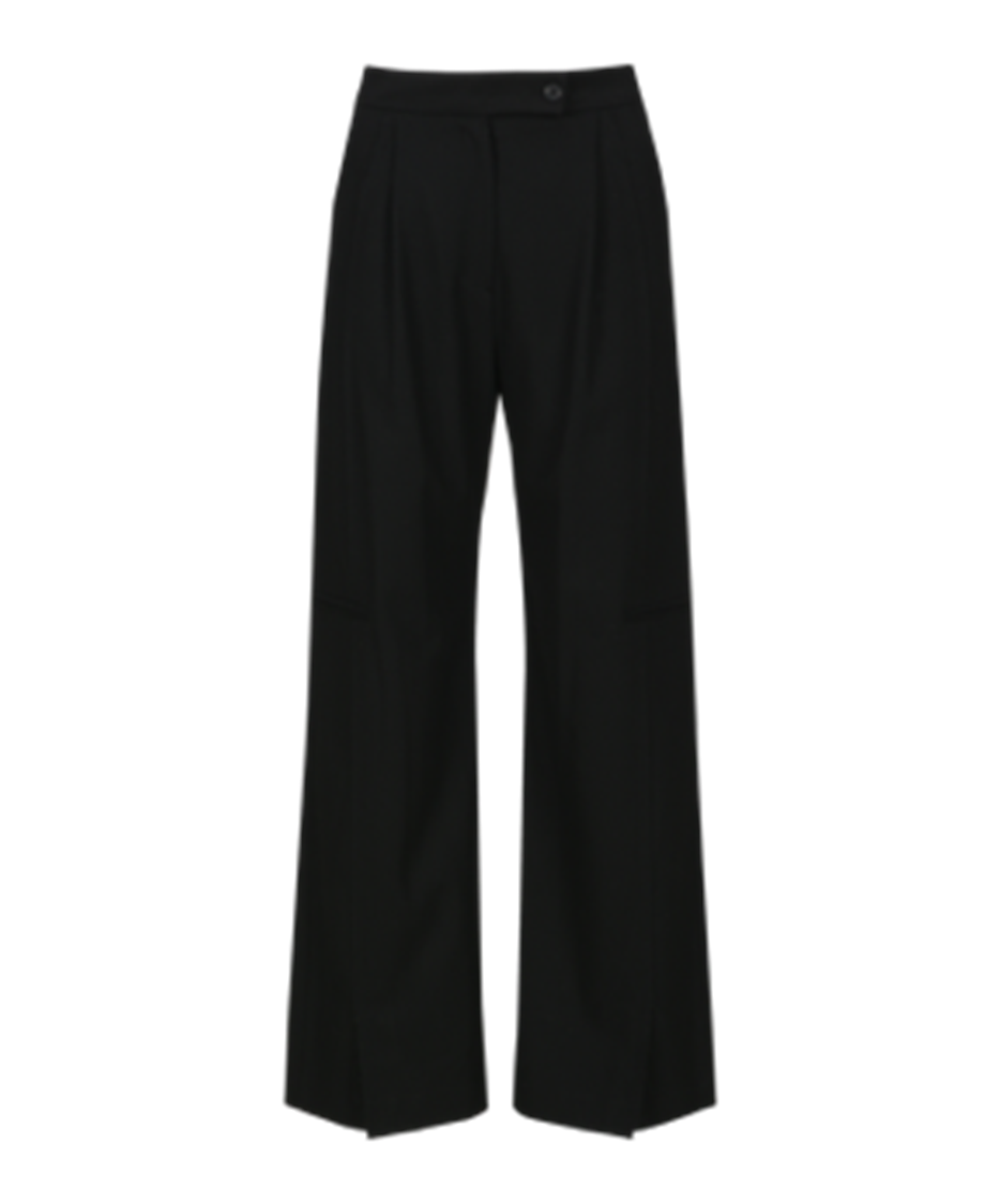 Raw-Edge Detail Semi Wide Trousers