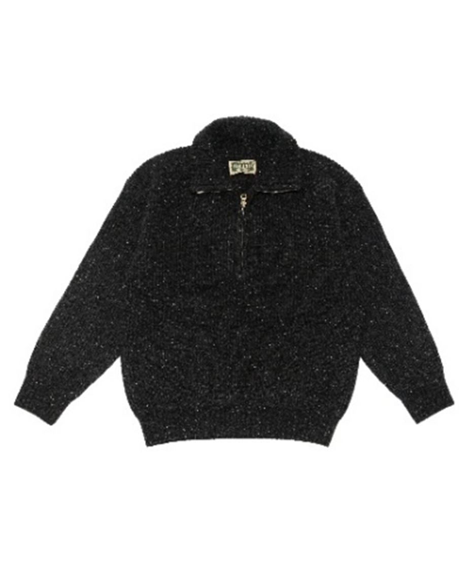 CONCRETE JUNGLE KNIT HALF ZIP KNITTED PULLOVER		