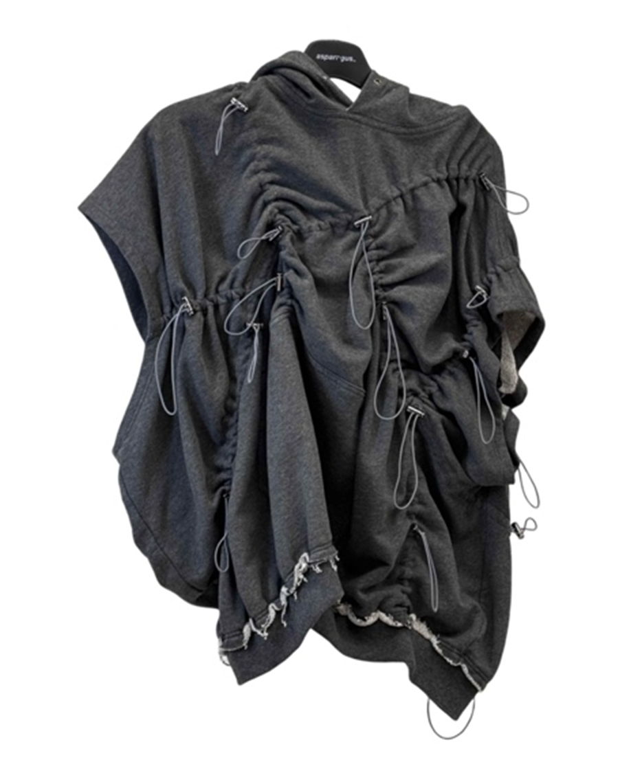 Banding sleevelees hoodie gr