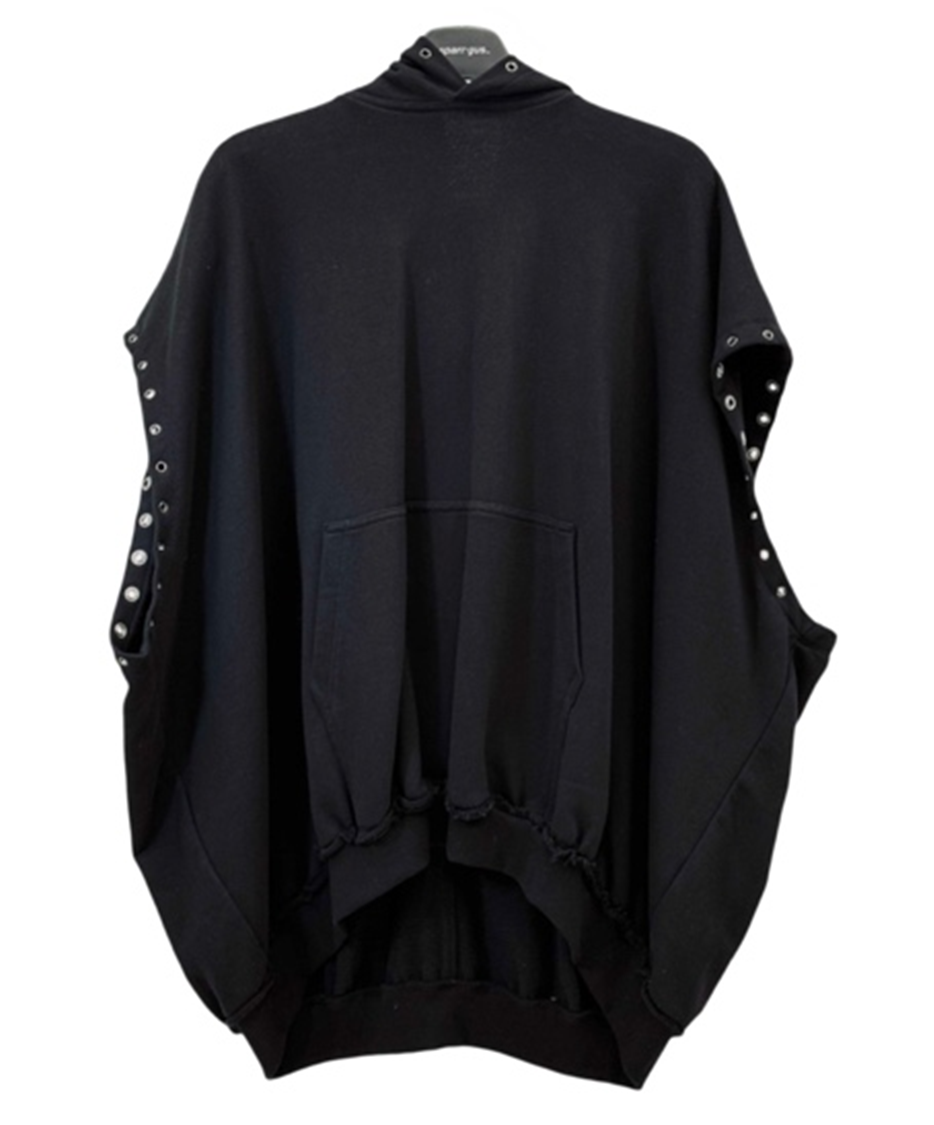 Sleeveless Eyelet Hoodie