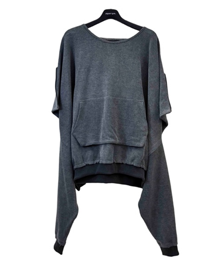 Square Shoulder Cross zipper Hoodie