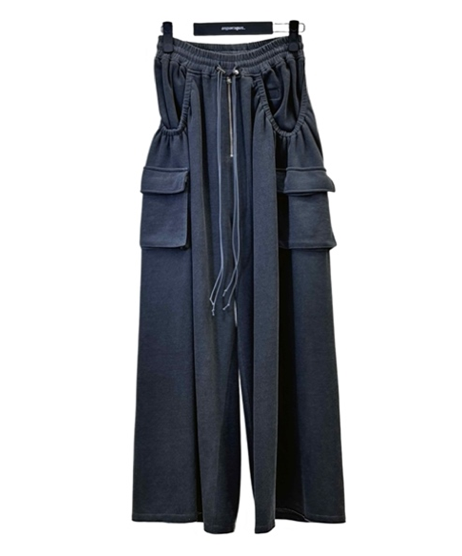 Pleats pocket wide pants GR