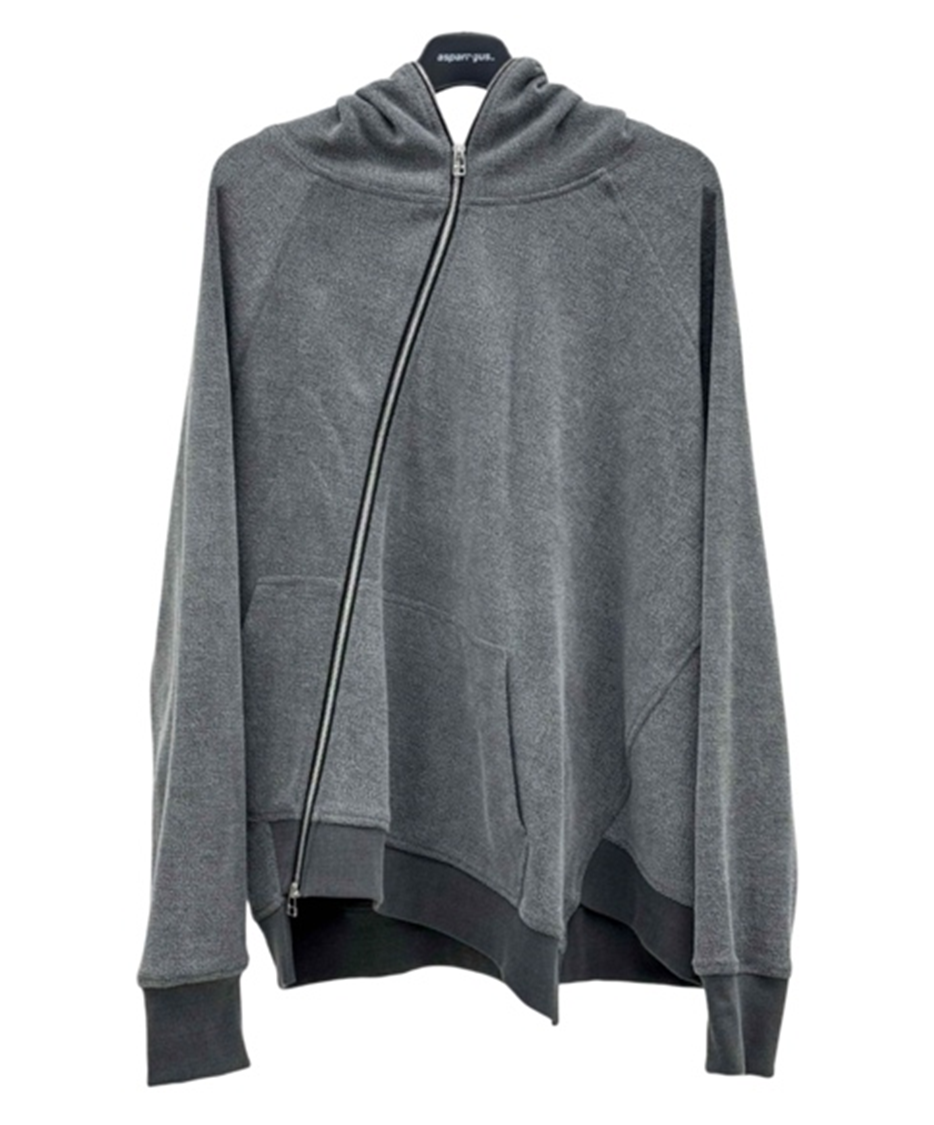 Curved zip up Jacket