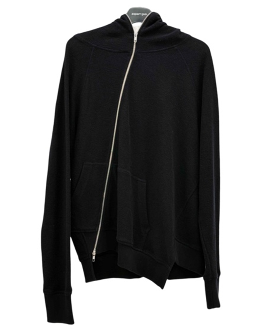 Curved zip up Jacket