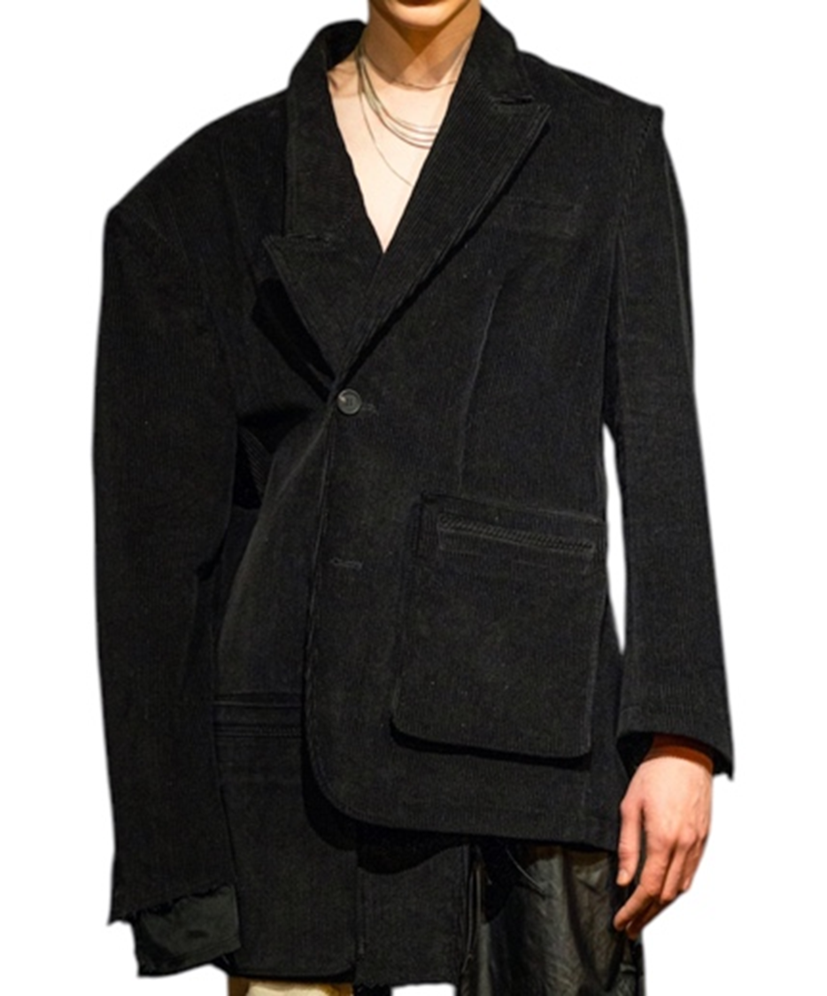 Asymmetrical 3D Pocket Jacket