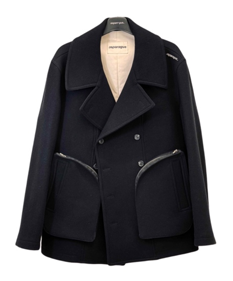 3D Pocket Double Breasted Coat
